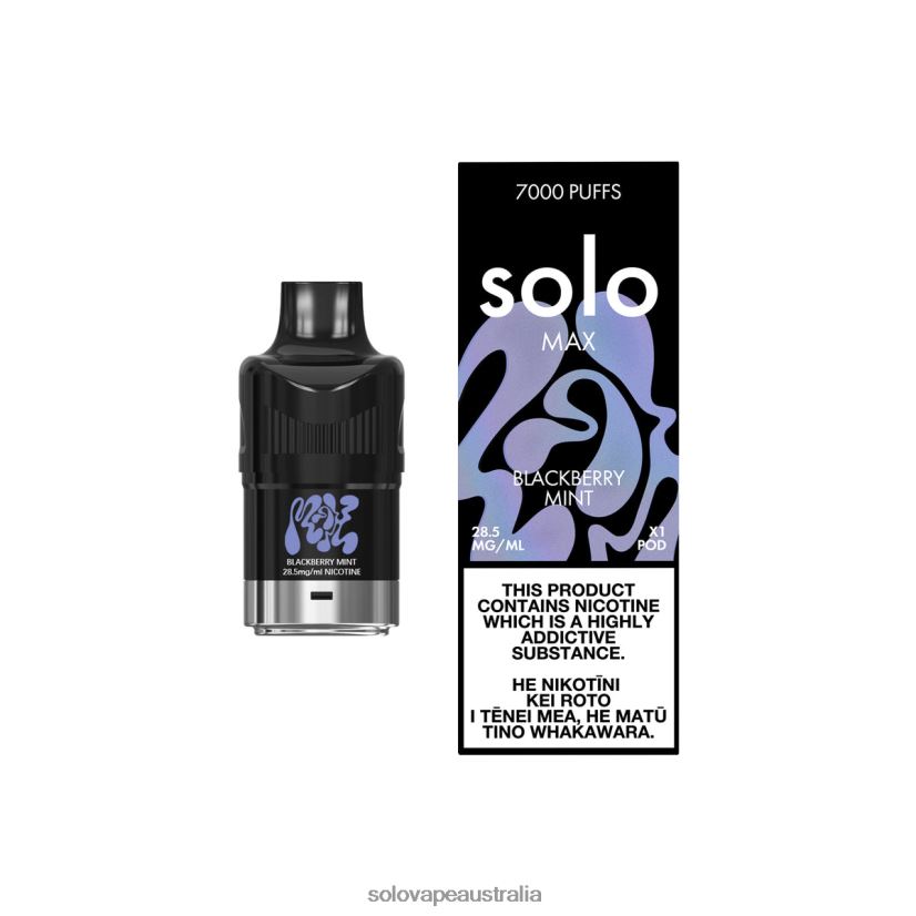 Blackberry Mint Solo MAX Pod ZN6LB073 | Solo Vape Australia
